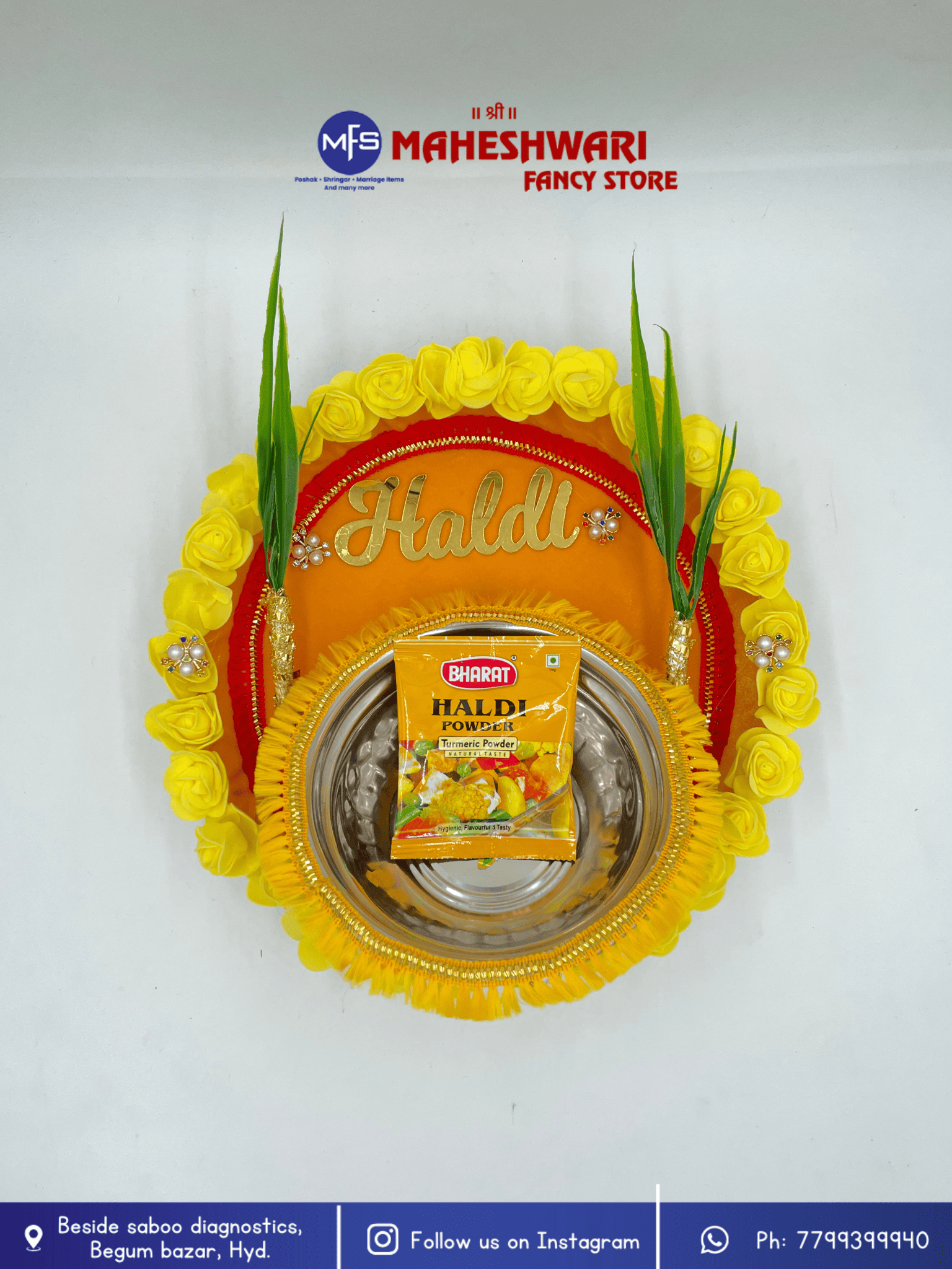 Floral Haldi Platter